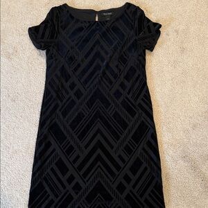 White House Black Market Geometric Black Dress